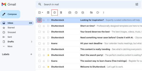Block spam on gmail